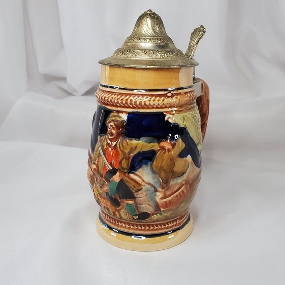 VTG Weidmann's German Beer Stein Markings 5239 Germany 6 5/8" With Pewter Lid - Picture 8 of 13